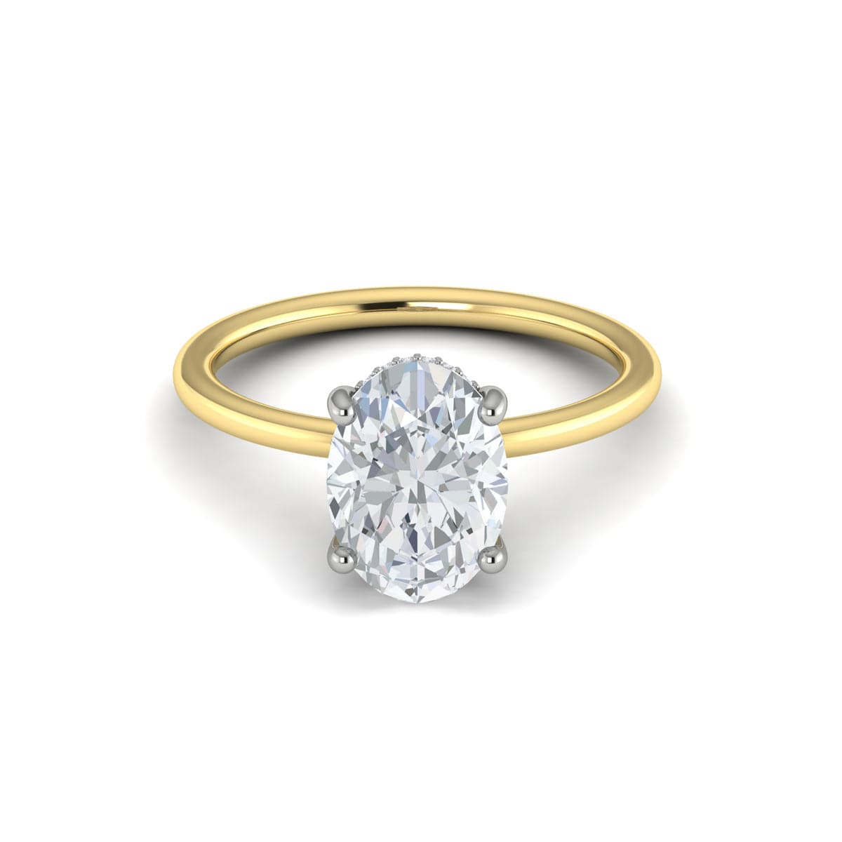 Super thin band engagement on sale ring