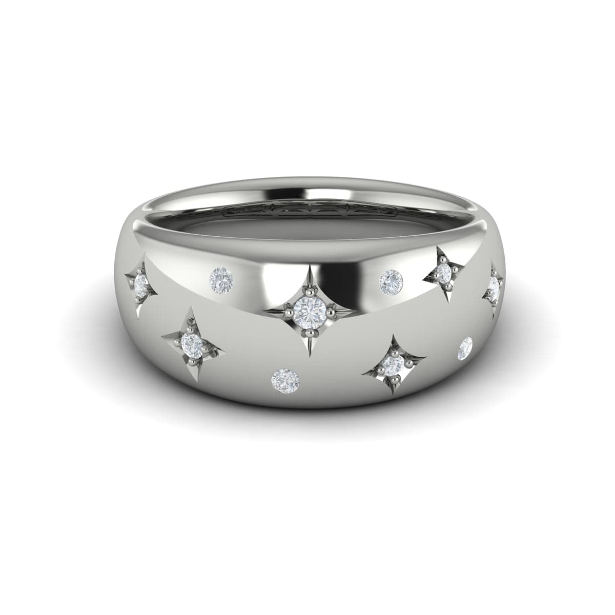 Diamond Vlora Star Dome Ring