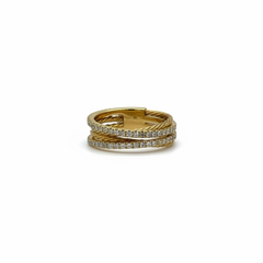 0.31 tcw Natural Diamond Crossover Ring