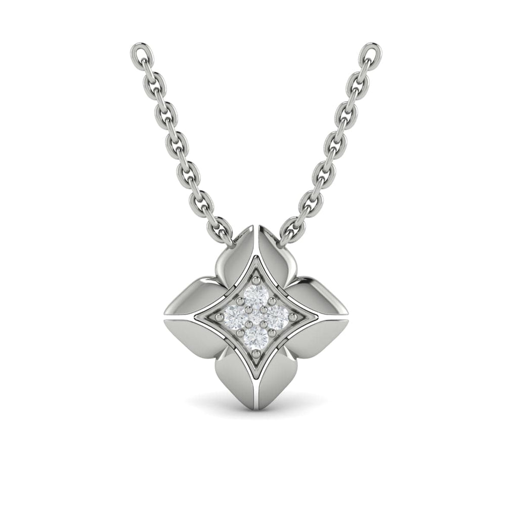 SKU: VP60389 Vlora Diamond Vlora Star Floral Pendant Necklace