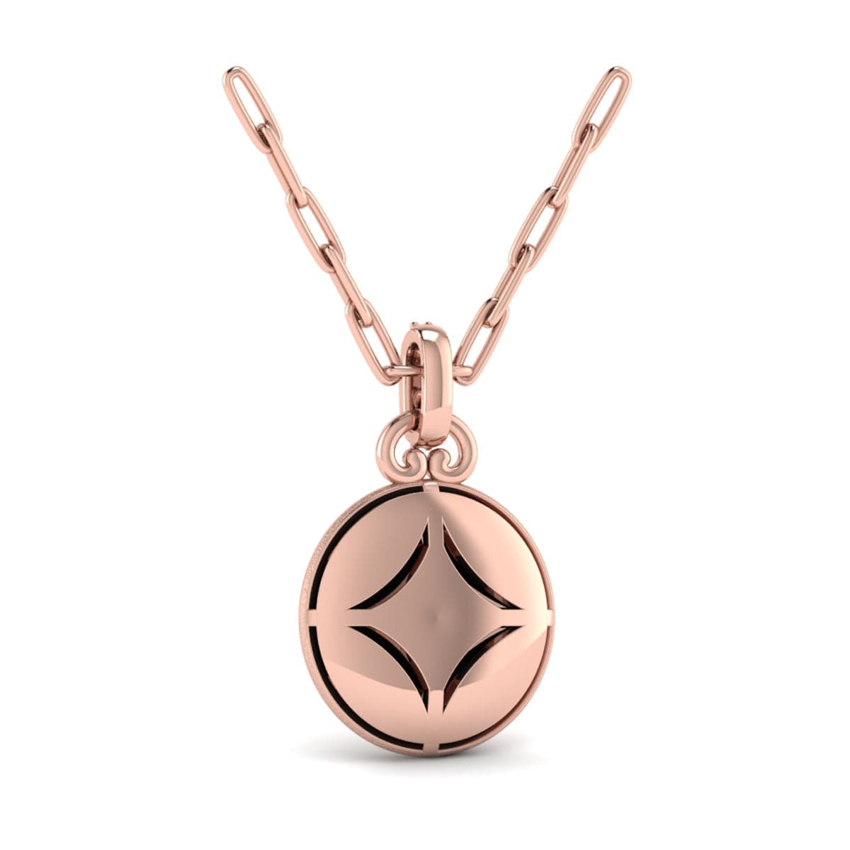Diamond Star Pendant Link Necklace